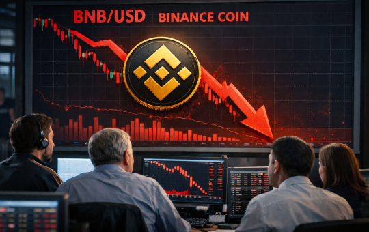 A bearish BNB chart