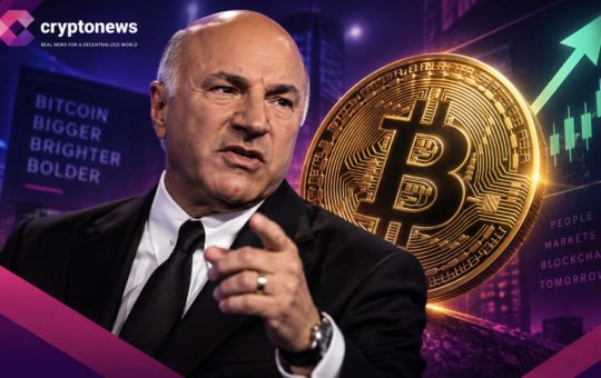Institutional crypto adoption drives Kevin O’Leary thesis: 1%-3% allocations, exchange adoption, and a $1 million Bitcoin forecast.
